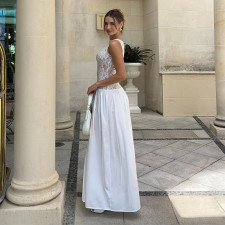 Lace Patchwork Sleeveless Maxi Dress GAXB-D067DS