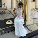 Lace Patchwork Sleeveless Maxi Dress GAXB-D067DS