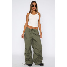 Loose Multi-Pockets Straight Leg Pants  ASL-6799