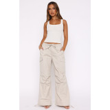 Loose Multi-Pockets Straight Leg Pants  ASL-6799