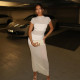 Solid Color Short Sleeve Slim Maxi Dress GAXB-D114DS