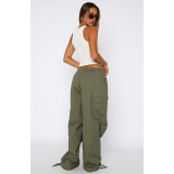 Loose Multi-Pockets Straight Leg Pants  ASL-6799