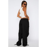 Loose Multi-Pockets Straight Leg Pants  ASL-6799