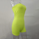 Sport Solid Color Tube Top Romper JHYB-9003