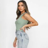 Solid Color Sleeveless Tank Tops JHYB-9072