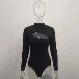 Solid Color Long Sleeve Bodysuit JHYB-9024