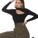 Solid Color Long Sleeve Bodysuit JHYB-9024