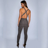 Tie Up Sexy Deep V Neck Jumpsuit JHYB-9018