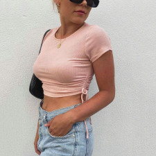 Short Sleeve Drawstring T Shirts JHYB-9105