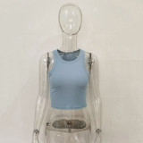 Solid Color Sleeveless Tank Tops JHYB-9072