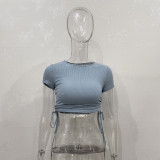 Short Sleeve Drawstring T Shirts JHYB-9105