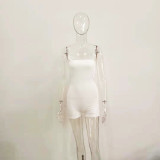 Sport Solid Color Tube Top Romper JHYB-9003