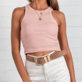 Solid Color Sleeveless Tank Tops JHYB-9072