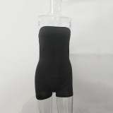 Sport Solid Color Tube Top Romper JHYB-9003