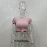 Short Sleeve Drawstring T Shirts JHYB-9105