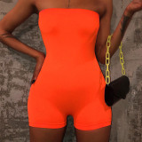 Sport Solid Color Tube Top Romper JHYB-9003