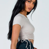 Short Sleeve Drawstring T Shirts JHYB-9105