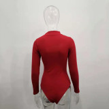 Solid Color Long Sleeve Bodysuit JHYB-9024
