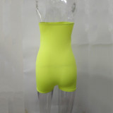 Sport Solid Color Tube Top Romper JHYB-9003