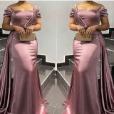 Irregular Solid Color Short Sleeve Maxi Dress GMYU-8123