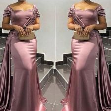 Irregular Solid Color Short Sleeve Maxi Dress GMYU-8123