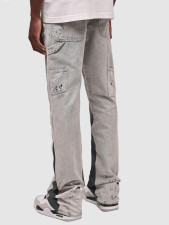 Men's Appliqued Stacked Flare Jeans XCFF-661