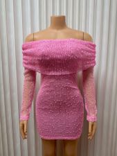 Long Sleeve Solid Color Mini Dress GMYU-9342