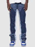 Men's Appliqued Stacked Flare Jeans XCFF-661