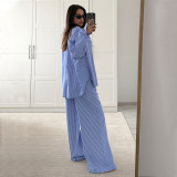 Long Sleeve Solid Color Loose Pants Suit SSNF-211483