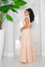 Sleeveless Solid Single-breasted Maxi Dress GFDY-1347