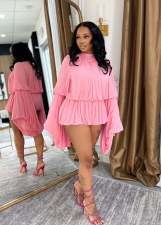 Lantern Sleeve Solid Color Loose Romper ORY-5273