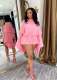 Lantern Sleeve Solid Color Loose Romper ORY-5273