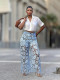 Plus Size Hollow Out Lace Patchwork Jeans GYLN-6690