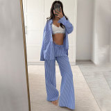 Long Sleeve Solid Color Loose Pants Suit SSNF-211483