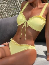 Solid Color Bikinis Two Piece Swimsuit CSYZ-298