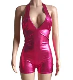 Halterneck Backless V Neck Romper GDYF-6811