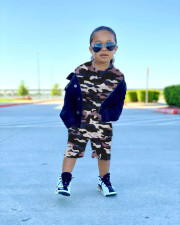 Kids Boys Leopard Print Two Piece Shorts Set GYMF-129