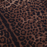 Mesh Leopard Print Sling Mini Dress GPKJ-KJ26392