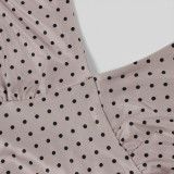 Polka Dot  Print Halterneck Mini Dress GXIY-XS-L45295