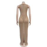 Sexy Mesh See Through Maxi Dress BY-6942