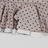 Polka Dot  Print Halterneck Mini Dress GXIY-XS-L45295