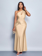 Single Shoulder Sleeveless Maxi Dress GXIY-K25L844