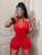 Solid Color Halterneck Backless Romper GXIY-K25L67