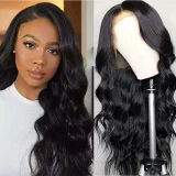 Center Parted Long Curly Hair Head Covering YWHX-M0452