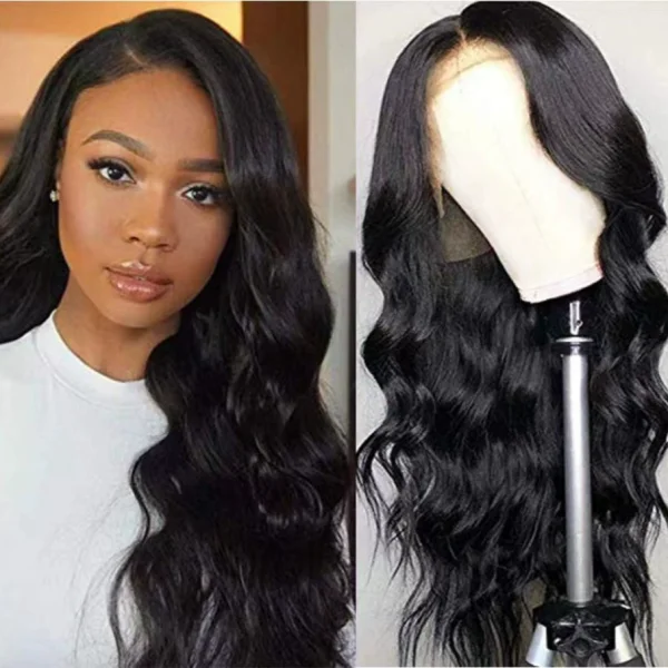 Center Parted Long Curly Hair Head Covering YWHX-M0452