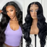Blonde Center Parted Long Curly Hair Big Waves Wigs YWHX-M1631