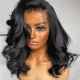  Black Parted Short Curly Hair Wigs YWHX-M1442
