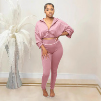 Long Sleeve Casual Coat Pants 2 Piece Set CYA-901876