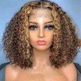 Center Parted Wrapped Tube Small Curly Hair Head Covers YWHX-M1516