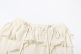 Patchwork Ruffled Micro-flare Pants DLSF-K25P76093